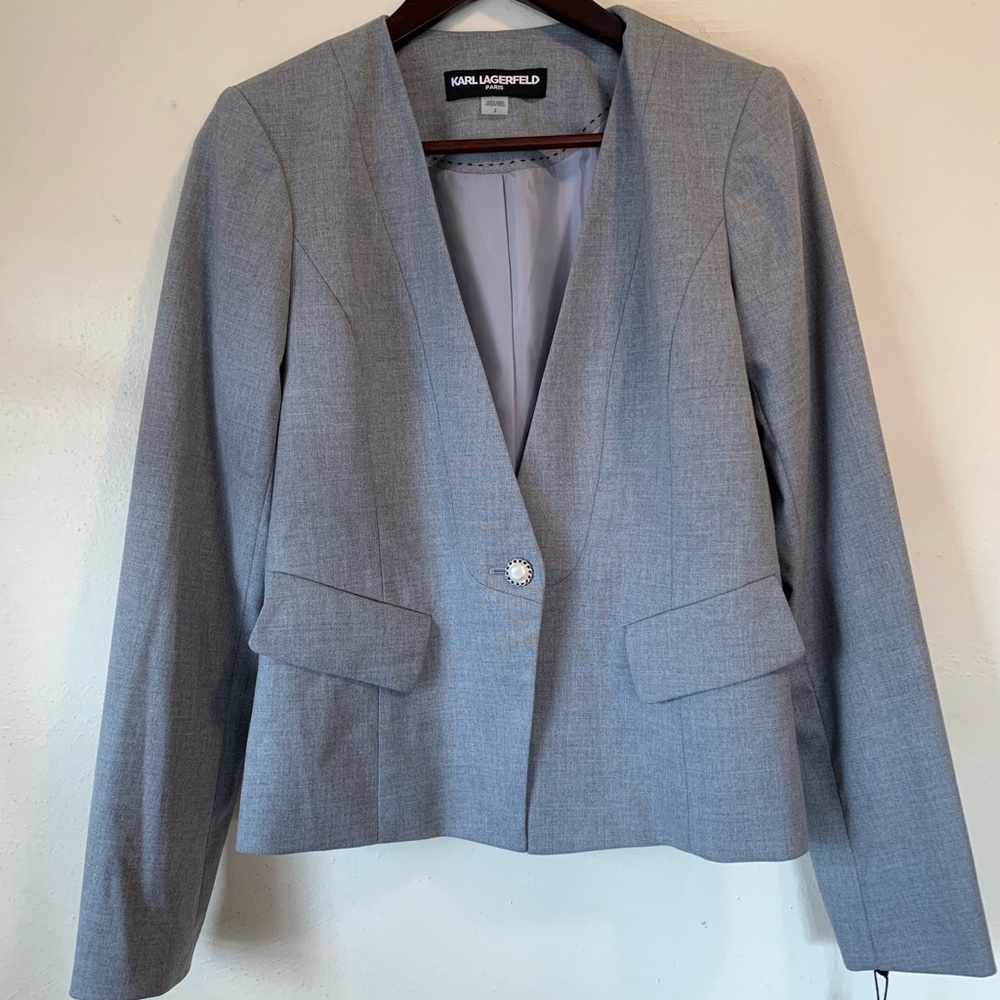 NWT Karl Lagerfeld Gray Blazer